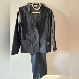 CC Hughes Denim Blazer and Pants Business Suit. Size 6 Western